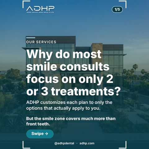 Why do most smile consults focus on only 2 or 3 treatments?