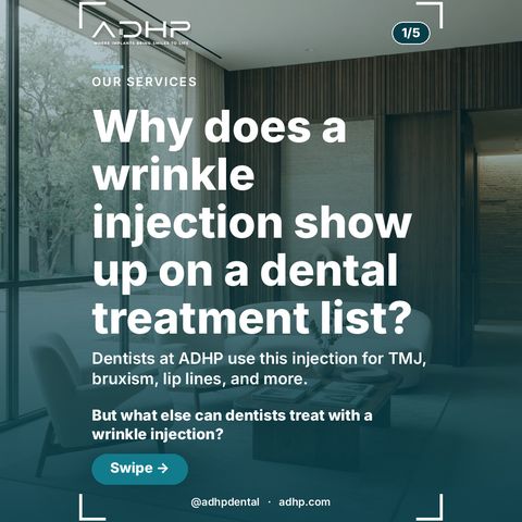 Why does a wrinkle injection show up on a dental treatment list?