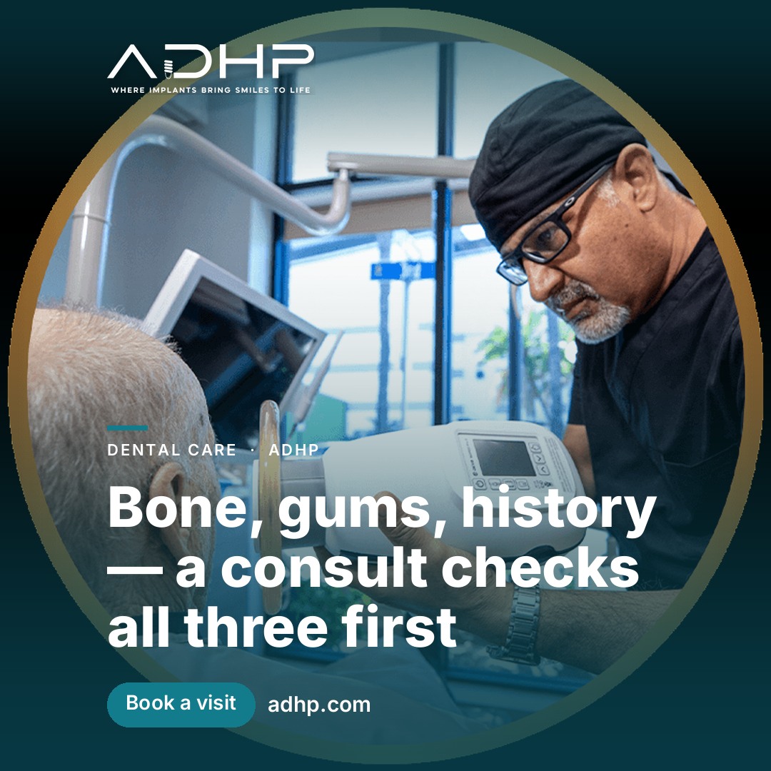 Bone, gums, history — a consult checks all three first